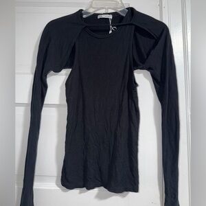 Black Zara Tank with an attach shrug
